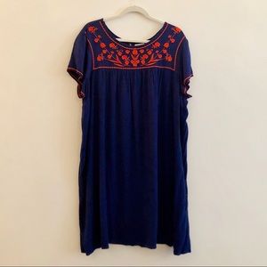 Embroidered Blue Sundress